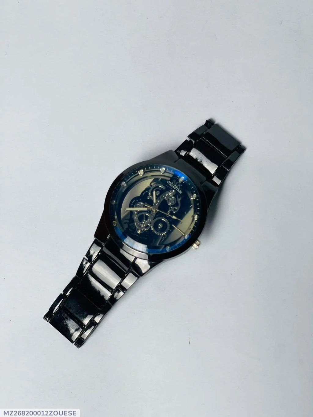 Kronavian ShadowGear™ — Black Stainless Steel Skeleton Watch