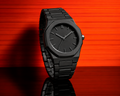 Kronavian Obsidian Arabic™ — Black Carbon Fiber Watch